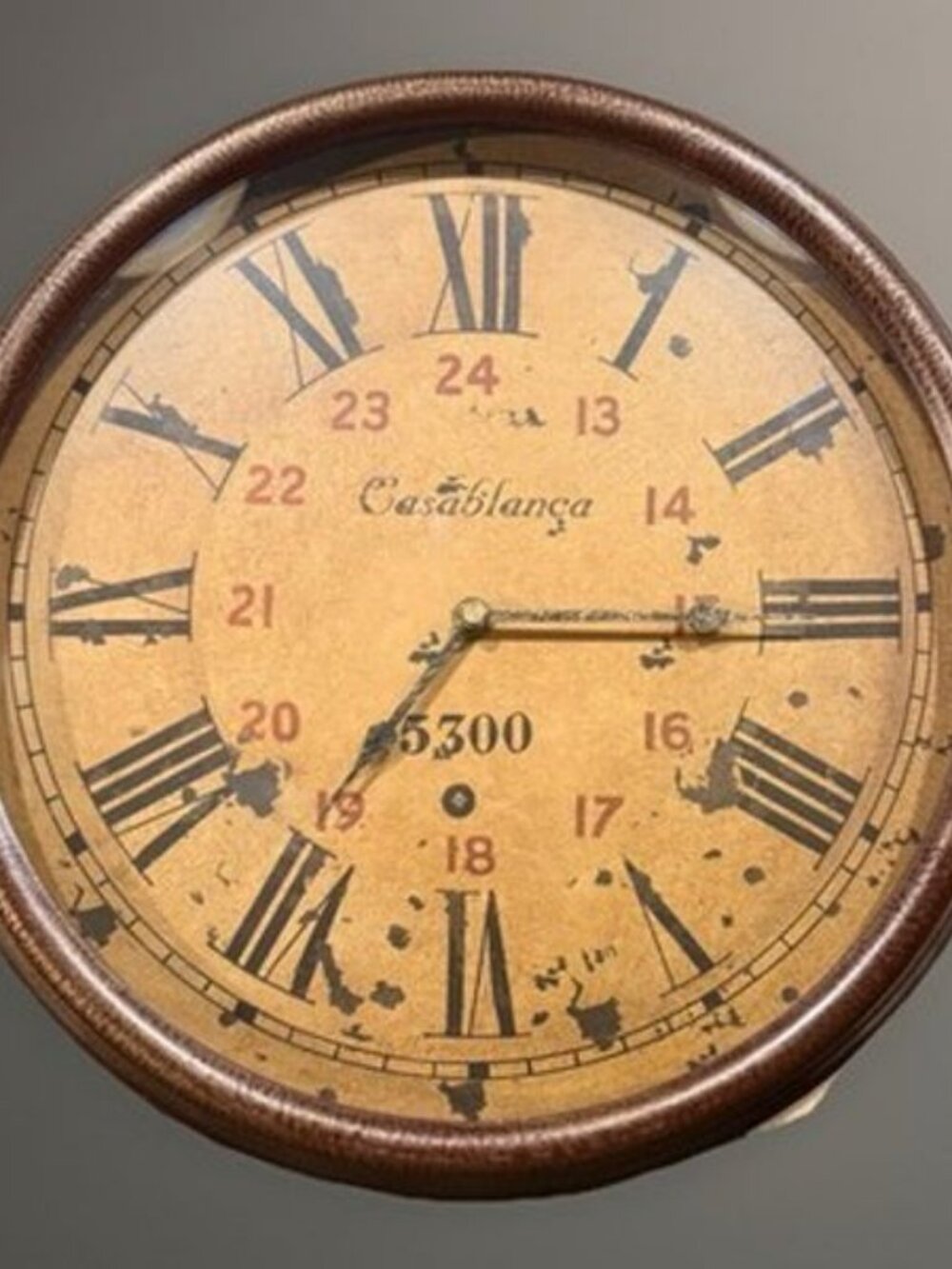 Casablanca 5300 15 " Round Wall Clock - Roman Numerals- Glass And Metal Frame